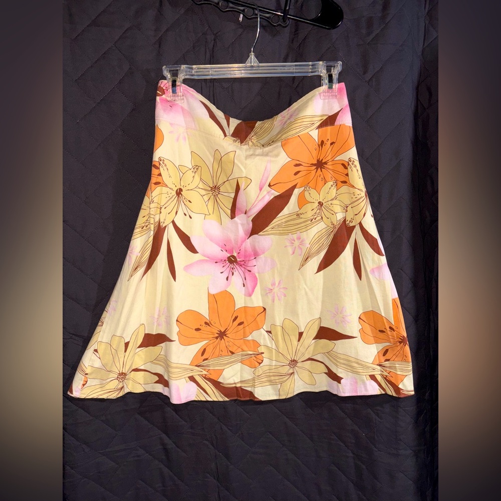 Floral A-Line Skirt - Multicolor